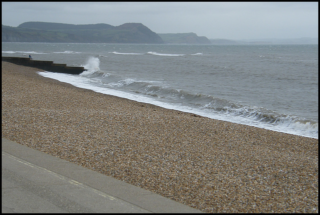 breakers at Lyme Bay