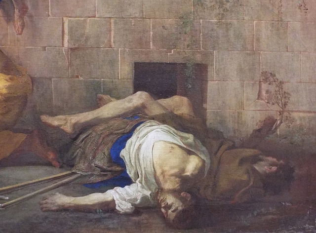 Detail of Tobit Burying the Dead by DiLione in the Metropolitan Museum of Art, January 2023