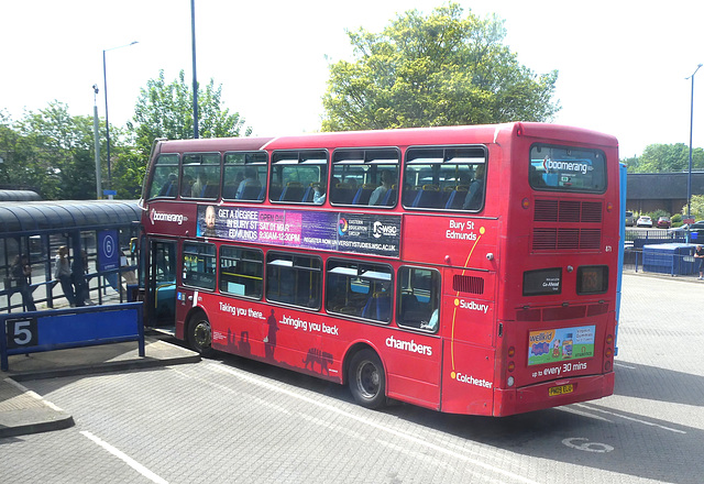 Konectbus (Chambers) 871 (PN09 ELU) in Bury St. Edmunds – 21 May 2025 (P1210147)