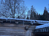 Wooden walls and icicles.