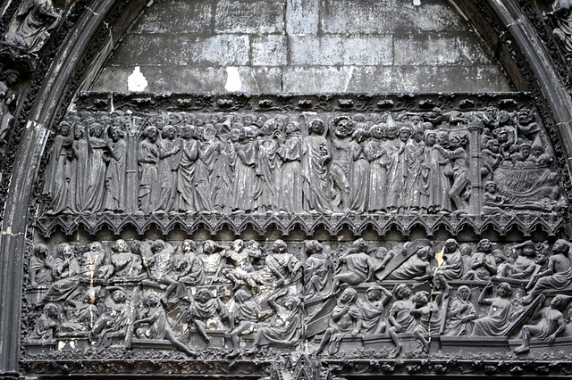 Tympan du portail des libraires - Cathédrale de Rouen