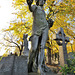 brompton cemetery , london,1893 barbe maria theresa sangiorgi, a rare male mourner scattering rose petals over her  tomb