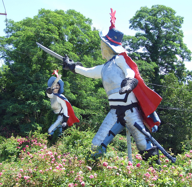 Musketeer Statues at Casa Basso, July 2011