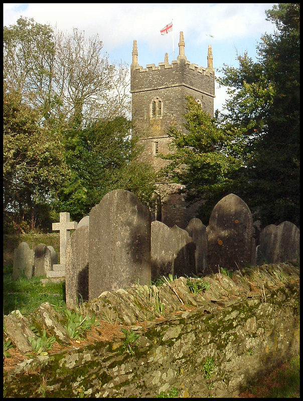 church with English flag