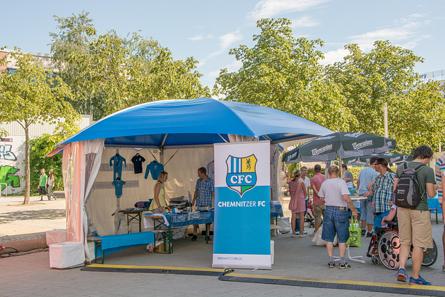 Fanshopstand des Chemnitzer FC