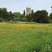 The church across the meadow
