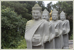 At Buddha statue on Bokor Hill