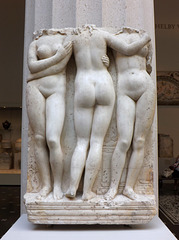 Marble Relief of the Three Graces in the Metropolitan Museum of Art, September 2014