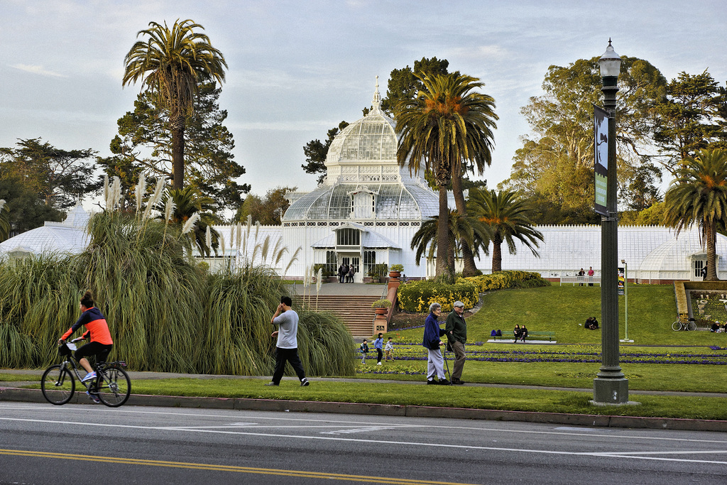 the conservatory of flowers at dusk – golden gate park, san