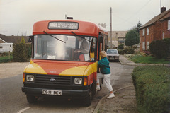 Eastern Counties C911 BEX in Barton Mills - 24 Oct 1988