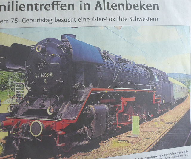 Eine 44er-Lokomotive - Familientreffen in Altenbeken