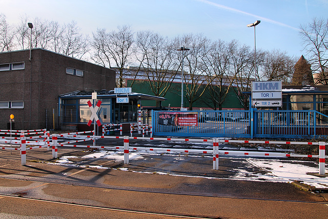 Tor 1 der Hüttenwerke Krupp Mannesmann (Duisburg-Hüttenheim) / 20.01.2024