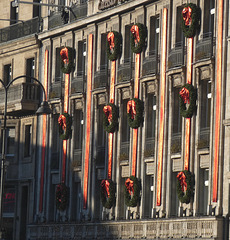 Cologne- Christmas Decorations on Hotel Excelsior Ernst