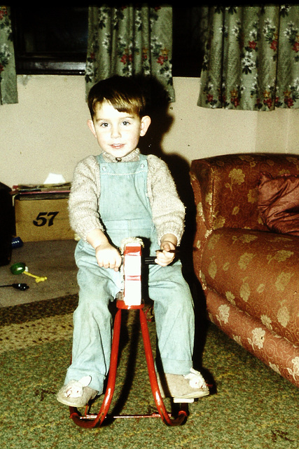 Steve on his rocking-horse