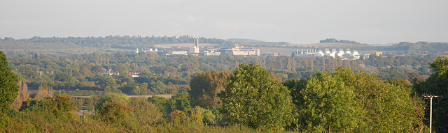 Addenbrooke's Hospital, Cambridge, seen from Madingley Hill 2014-10-04