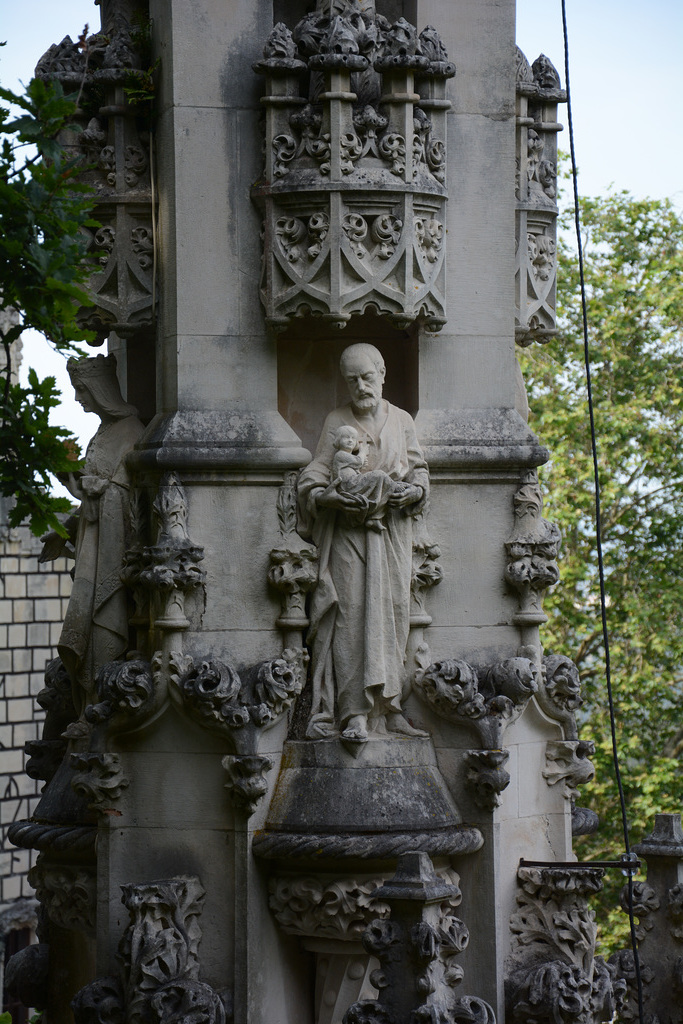 Portugal, Sintra, Detail of the Chapel of Holy Trinity in Quinta da Regaleira