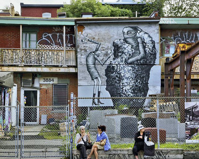 The Monument Maker's Yard – boul St-Laurent between St. Cuthbert and Bagg Streets, Montréal, Québec