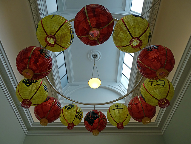 The Chinese room ceiling in the Lady Lever art gallery.