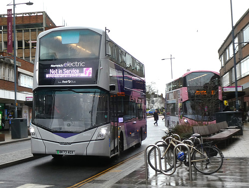 First Eastern Counties Buses 36550 (BK73 AGX) in Norwich - 9 Feb 2024 (P1170420)