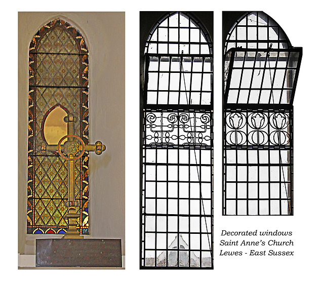 Lewes - Saint Anne - Decorated windows