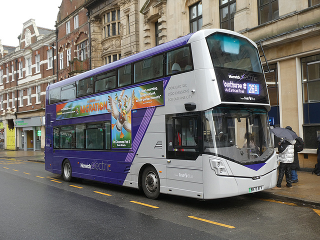 First Eastern Counties Buses 36543 (BK73 AFV) in Norwich - 9 Feb 2024 (P1170435)