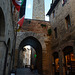 Italy, San Gimignano, Approaching the Historic Center with Towers