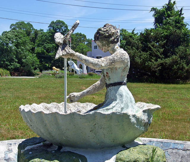 Detail of the Sculpture in the Fountain at Casa Basso, July 2011