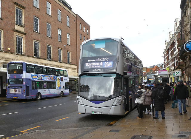 First Eastern Counties Buses 36543 (BK73 AFV) in Norwich - 9 Feb 2024 (P1170439)