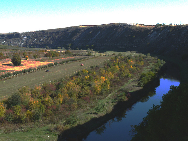 View from Orheiul Vechi Cave Monastery