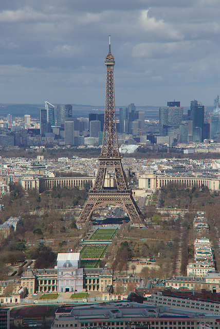 Eiffel tower, Champs de Mars, La Défense