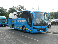 Three Star Coaches SD15 UWN at Fiveways, Barton Mills - 23 Jul 2022 (P1120675)