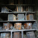 c19 coffins in the 1840s catacombs, brompton cemetery , london