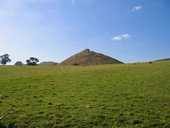 Looking up to Thorpe Cloud from the road at Thorpe