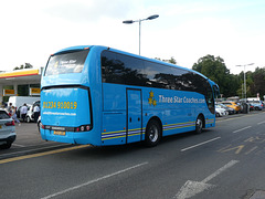 Three Star Coaches SD15 UWN at Fiveways, Barton Mills - 23 Jul 2022 (P1120676)