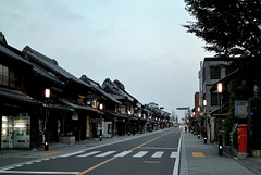 Street lights at dawn