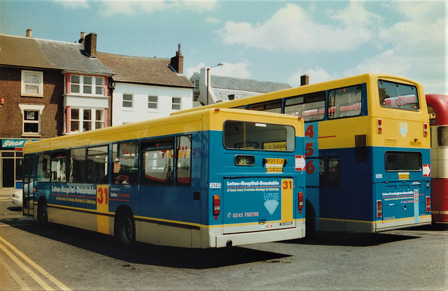 The Shires (LDT Limited) buses at The Square, Dunstable – 2 Jun 1997 (358-15) The Shires (LDT Limited) buses at The Square, Dunstable – 2 Jun 1997 (358-15)