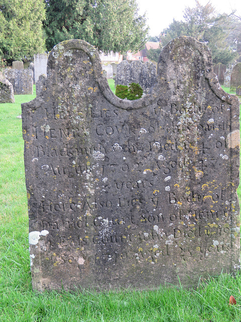 lenham church,  kent,  (7) c18 gravestone, tomb of henry court +1702