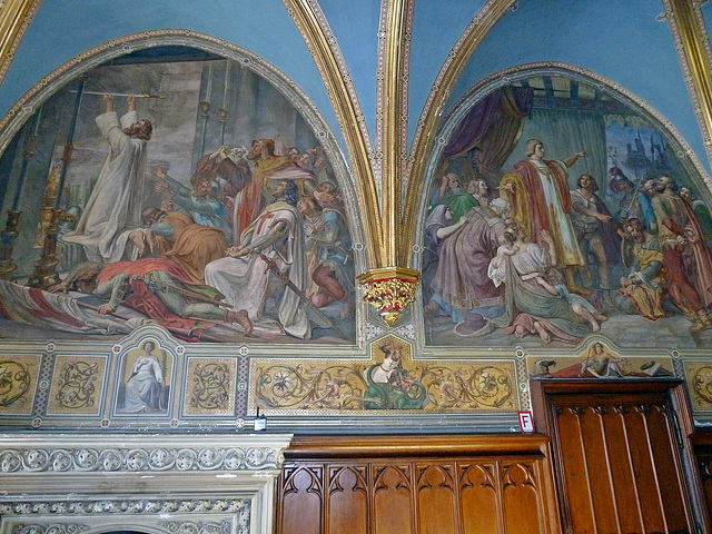 Fresken im Rittersaal, auch mit Episoden der Kreutritter