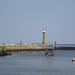 Sailing Ship On Whitby Harbour