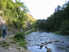 The river Dove below the Stepping Stones in Dovedale