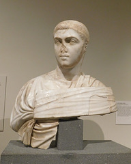 Marble Portrait Bust of Alexander Severus in the Metropolitan Museum of Art, September 2018