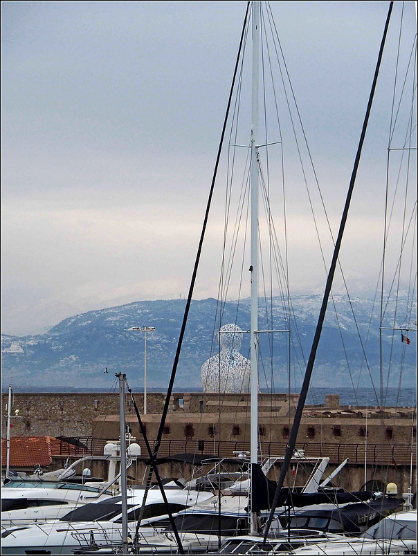 Le nomade, oeuvre de Jaume Plensa (2010)Antibes-mars2018