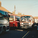 School coaches in Wamil Way, Mildenhall - 1 Nov 1994