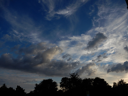 le ciel hier soir avant l'orage