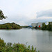 Rhein-Herne-Kanal, Blick zum Becken des Hafens Grimberg (Gelsenkirchen) / 5.10.2019