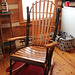 A rustic chair inside the cabin built by the owner of these cabins....next one over as well...!!  HE himself, built ALL his cabins that he rents .!!