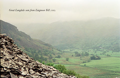 Great Langdale seen from Lingmoor Fell (Scan from 1993)