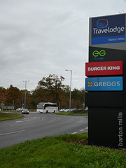 Ambassador Travel 218 (BV19 XOZ) at Fiveways, Barton Mills - 14 Nov 2021 (P1090884)