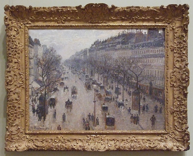 Boulevard Montmartre on a Winter Morning by Pissarro in the Metropolitan Museum of Art, May 2011