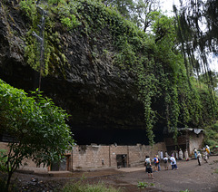 Ethiopia, At the Entrance to the Cave Church of Yemrekhana Krestos